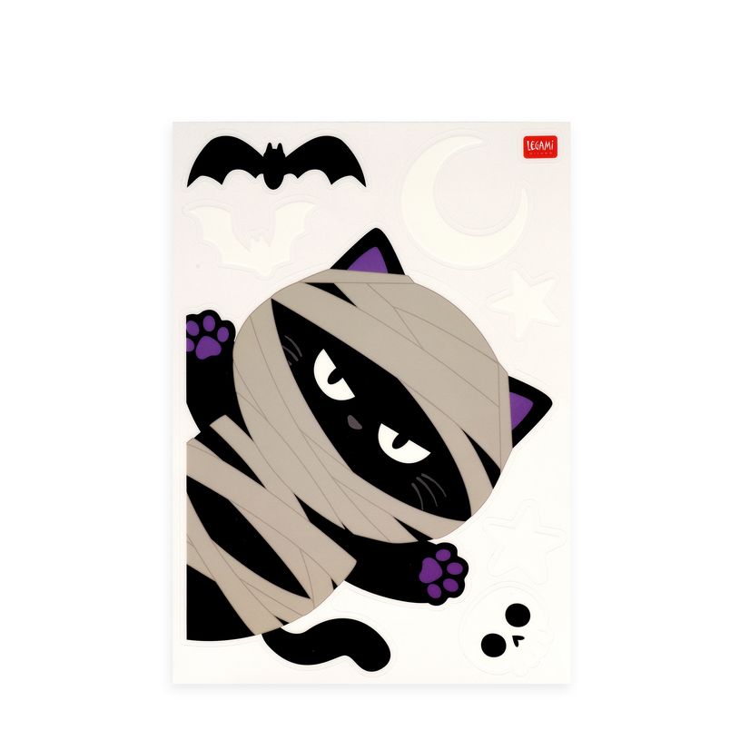 8052694147716-LEGAMI - Set de 40 Autocollants Électrostatiques pour Fenêtre Halloween--7