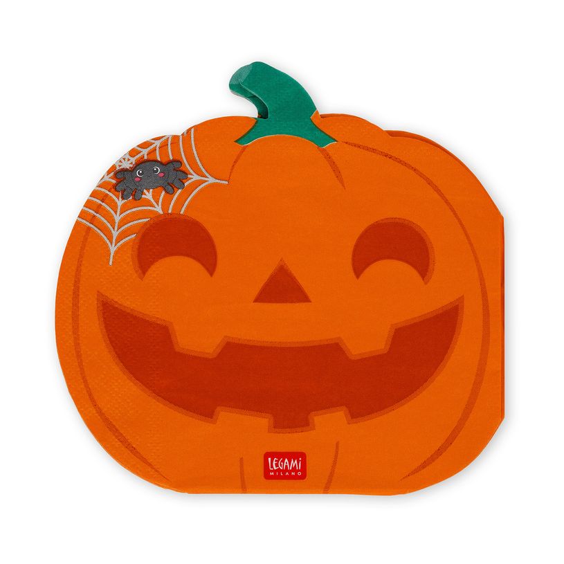 8052694146450-LEGAMI - Set de 16 Serviettes en Papier Pumpkin--0