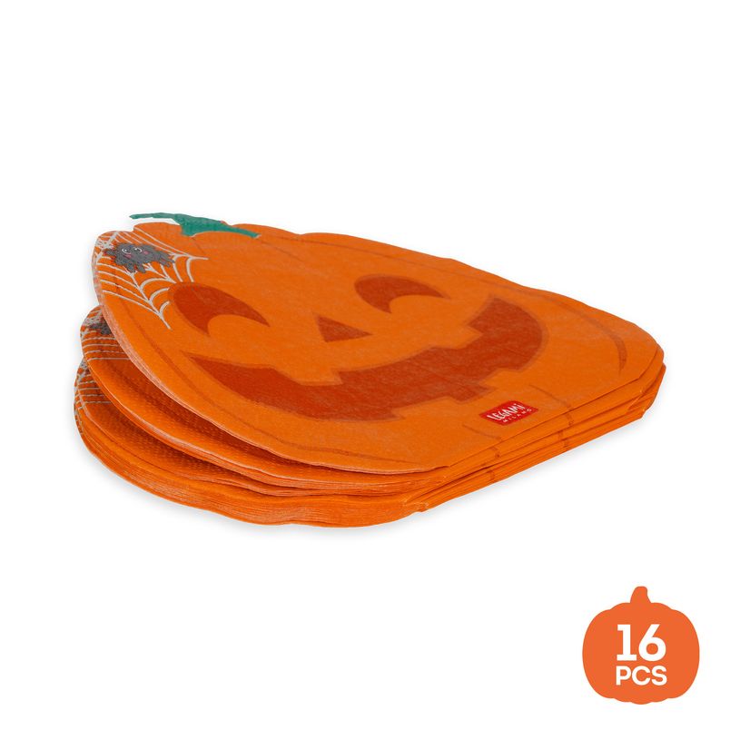 8052694146450-LEGAMI - Set de 16 Serviettes en Papier Pumpkin--1