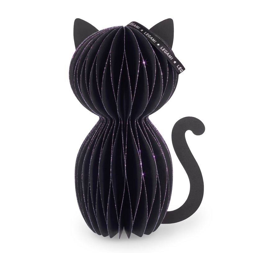 8052694143176-LEGAMI - Décoration d'Halloween en Nid d'Abeille Kitty Black--1