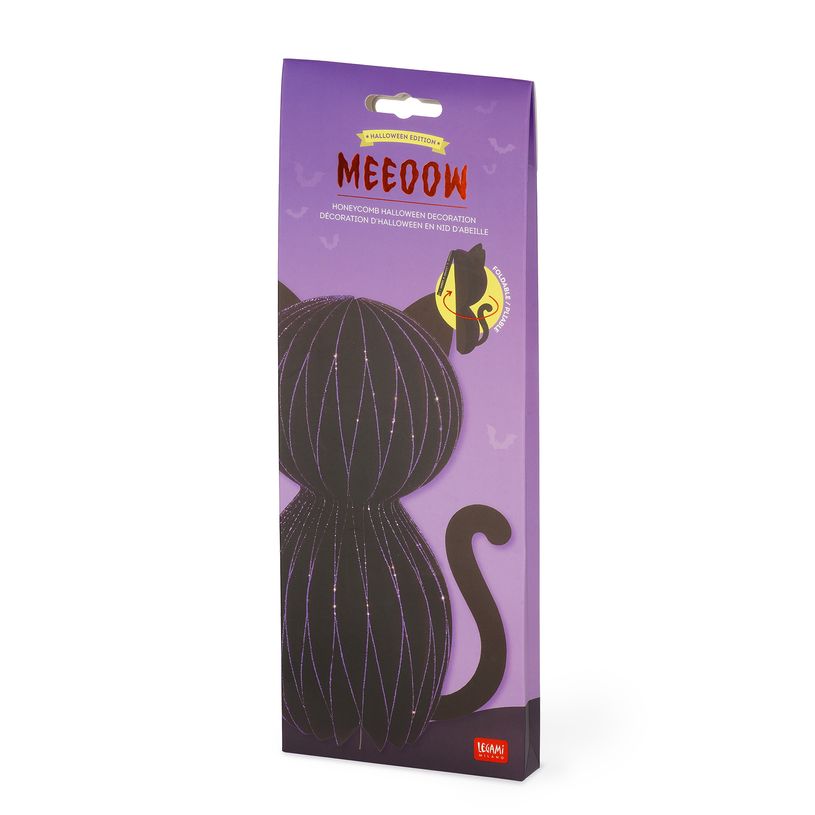 8052694143176-LEGAMI - Décoration d'Halloween en Nid d'Abeille Kitty Black--2