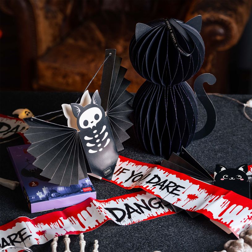 8052694143176-LEGAMI - Décoration d'Halloween en Nid d'Abeille Kitty Black--3