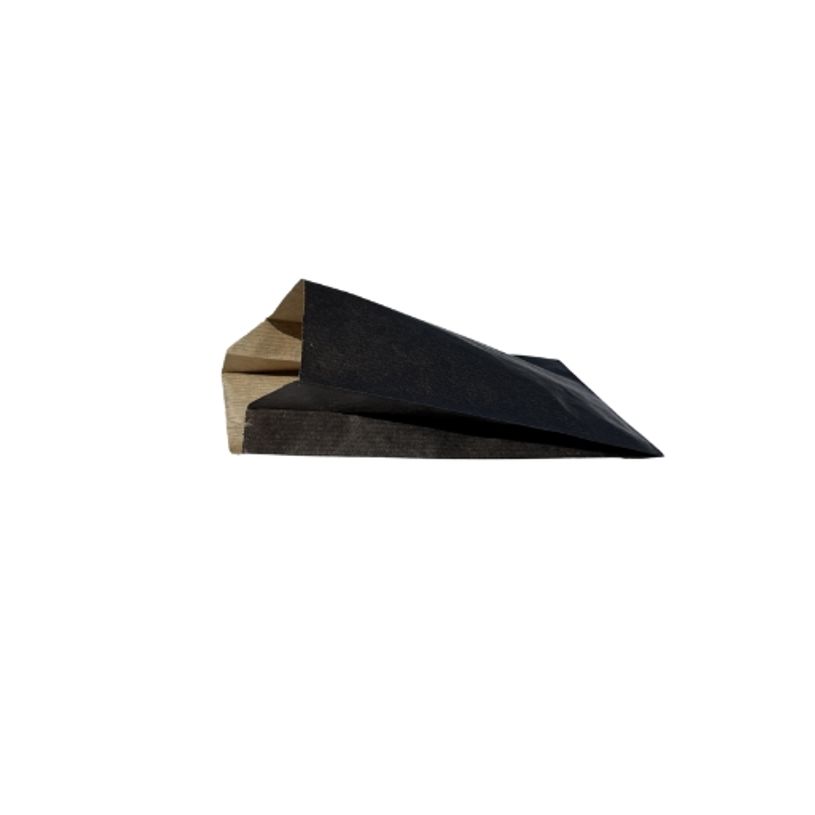 3700030075807-250 Pochettes kraft - sans soufflet - 12 cm x 20 cm - noir--0