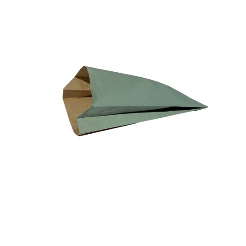 3700030075814-250 Pochettes kraft - sans soufflet - 12 cm x 20 cm - vert--0
