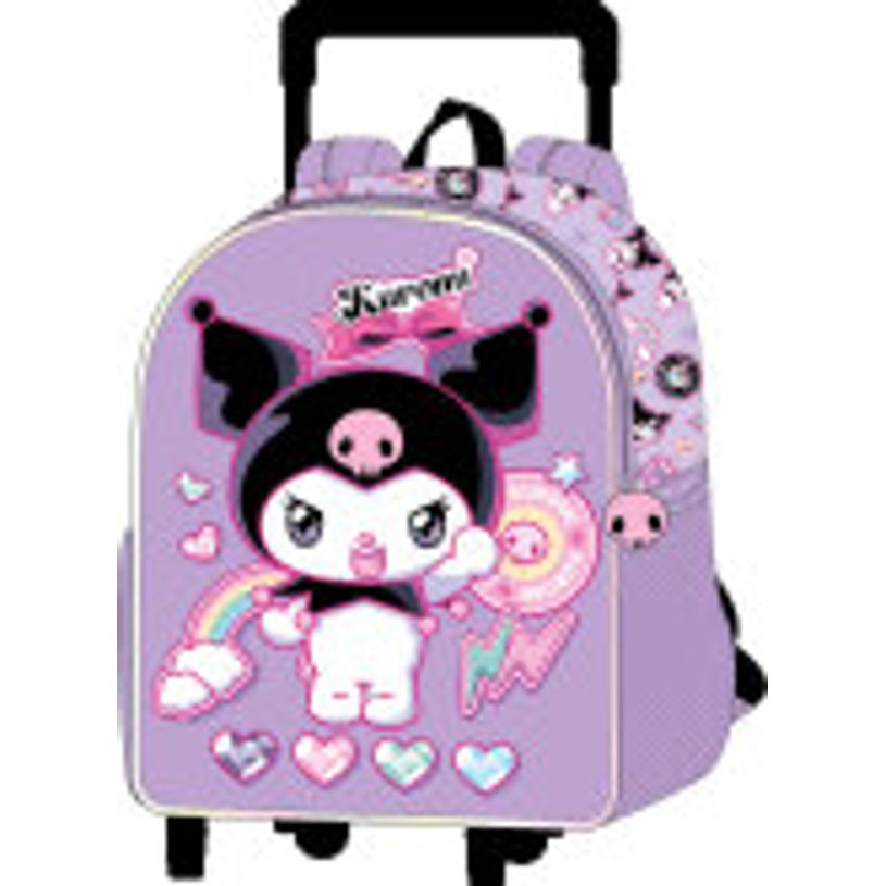 5411217162309-Sac à roulettes Trolley Kuromi 3D - 32x11x26cm--0