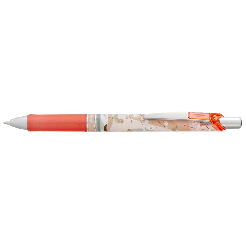 884851115980-Pentel Energel Edition limitée Nature - Roller encre gel rétractable BL77NA - 0,7 mm - Design Cherry Bloss--0
