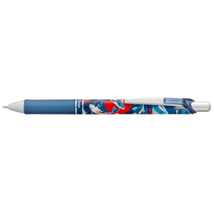 884851116017-Pentel Energel Edition limitée Nature - Roller encre gel rétractable BL77NA - 0,7 mm - Design Koi - En--0