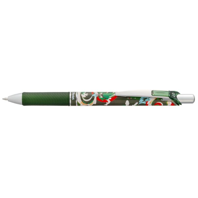 884851116031-Pentel Energel Edition limitée Nature - Roller encre gel rétractable BL77NA - 0,7 mm - Design Dragon ---0