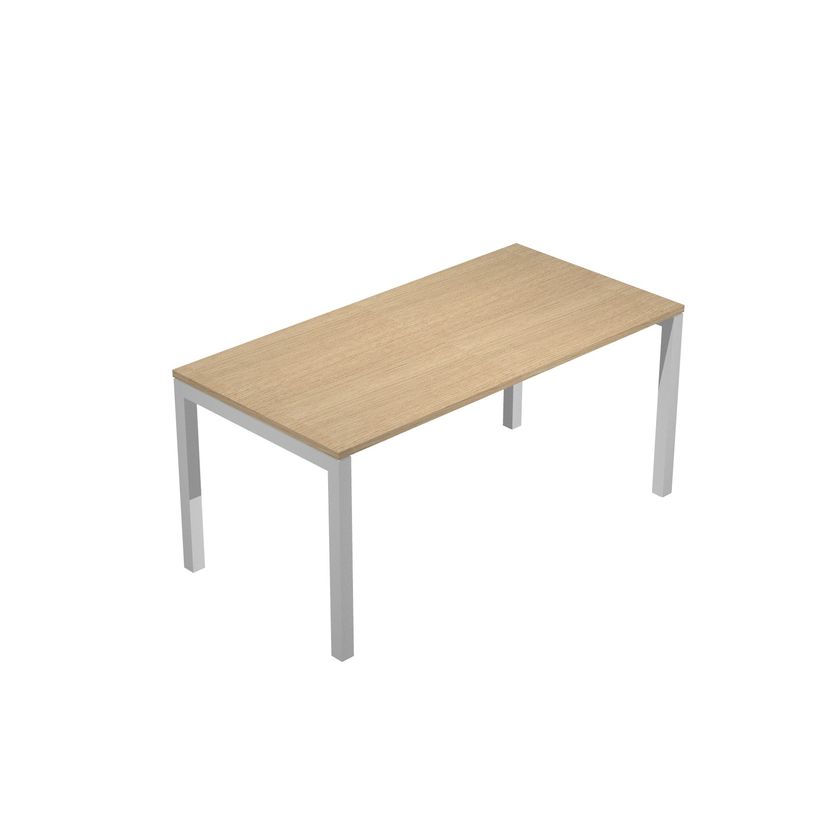 7331920011306-Bureau droit Trend - L160 - pieds arches - plateau imitation chêne--0