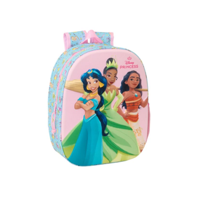 8412688596393-Mochila infantil 3D Safta Princesas Disney--0