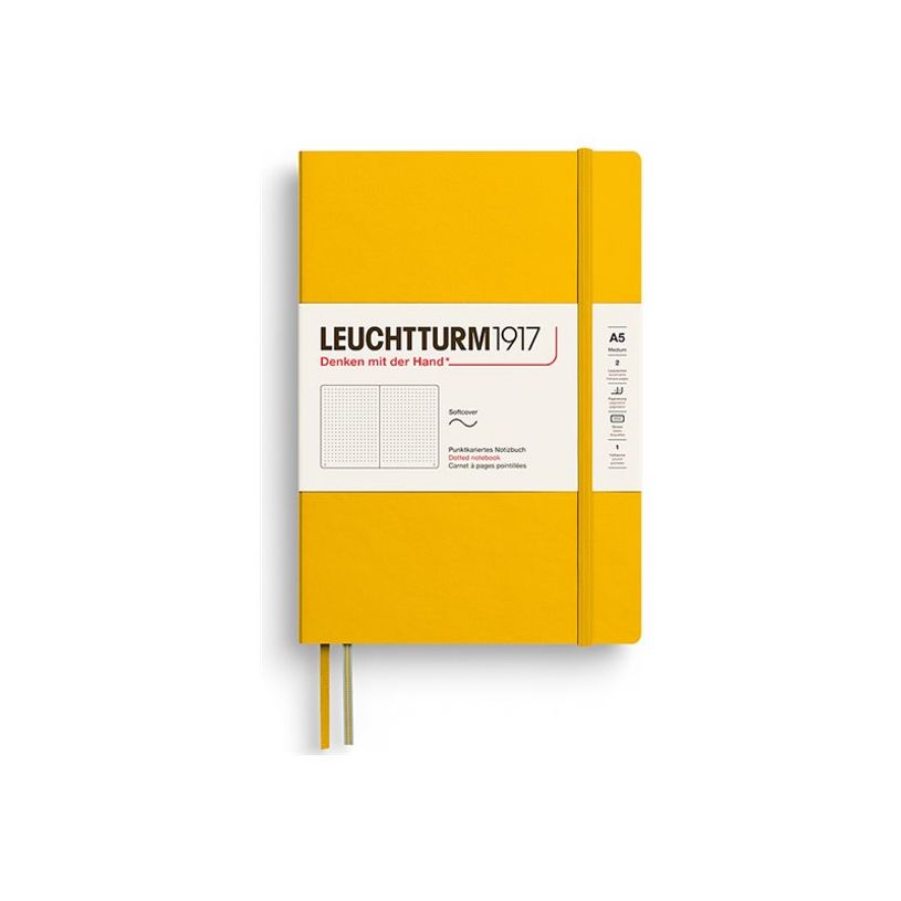 4004117674464-Leuchtturm1917 - Cahier de notes - reliure cousue - moyen - A5 (145 x 210 mm) - 123 pages - papier chamois -P_405274039_1-0