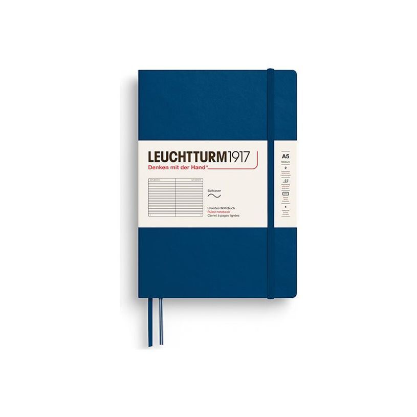 4004117674501-Leuchtturm1917 - Cahier de notes - reliure cousue - moyen - A5 (145 x 210 mm) - 123 pages - papier chamois -P_405274330_1-0