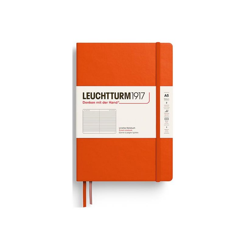 4004117674297-Leuchtturm1917 - Cahier de notes - reliure cousue - moyen - A5 (145 x 210 mm) - 251 pages - papier chamois - d-P_405274354_1-0