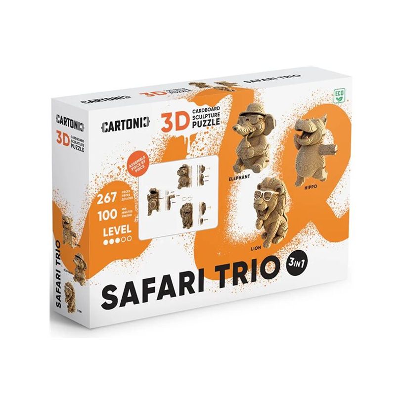 4820191135093-CARTONIC - SAFARI TRIO - puzzle 3D - 267 pièces-P_405274856_1-0