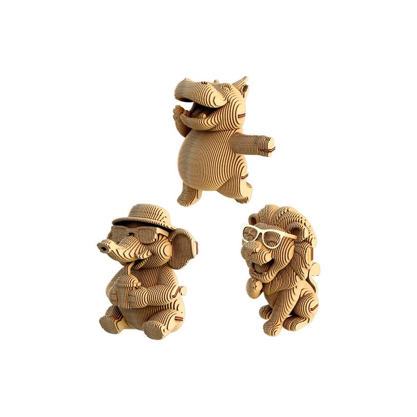4820191135093-CARTONIC - SAFARI TRIO - puzzle 3D - 267 pièces-P_405274856_10-1