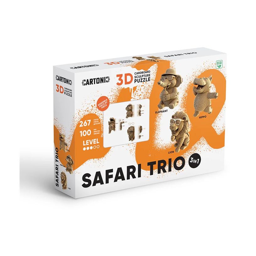 4820191135093-CARTONIC - SAFARI TRIO - puzzle 3D - 267 pièces-P_405274856_14-13