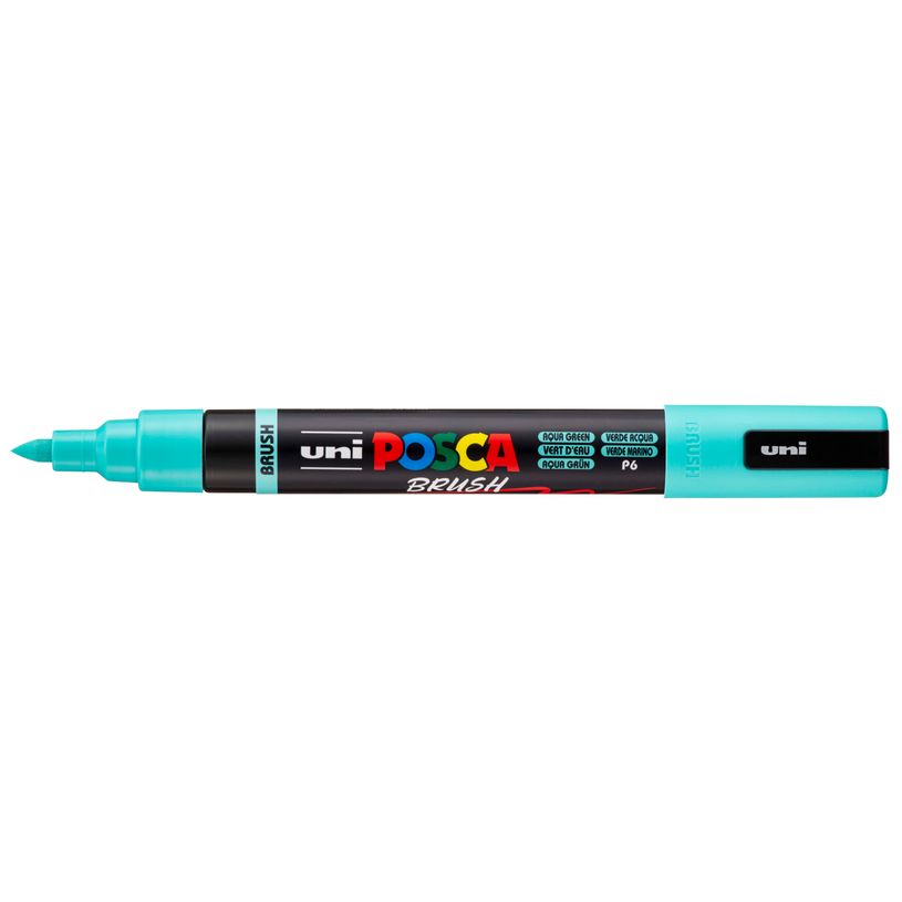 4902778353646-Posca - Marqueur peinture pointe brush moyenne - vert d’eau--0