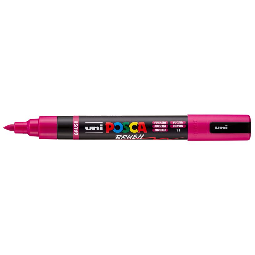 4902778353639-Posca - Marqueur peinture pointe brush moyenne - rose fuchsia--0