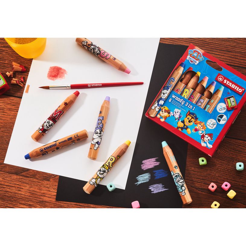 4006381631655-STABILO woody 3 in 1 Pat' Patrouille - Crayon multi-talents - Étui de 6 + 1 taille-crayon--3