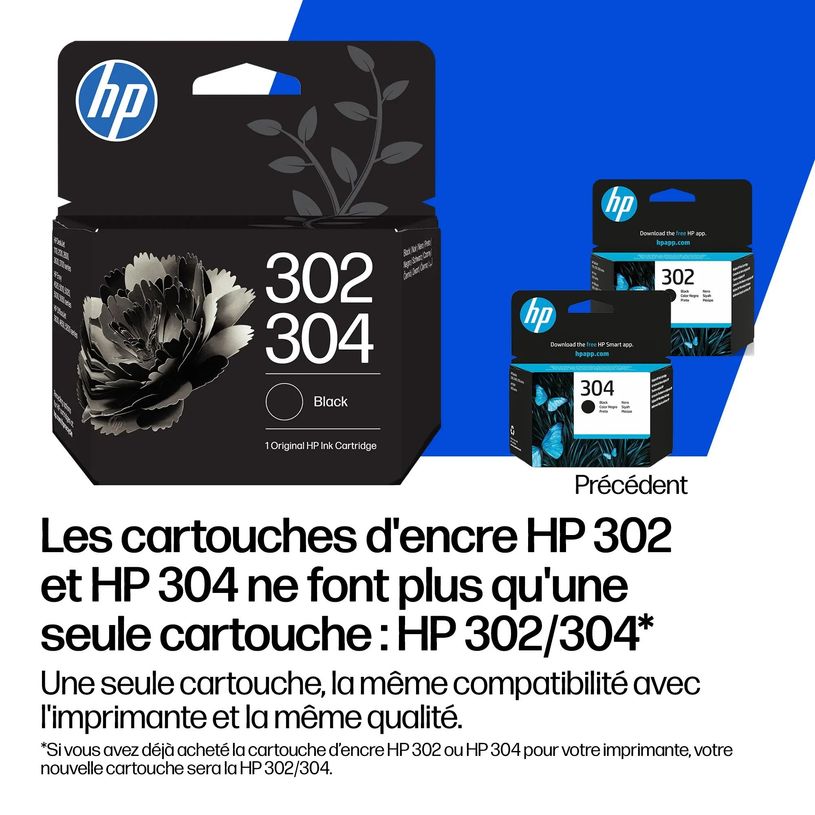 0199764139580-HP 302/304 - noir - cartouche d'encre originale--1