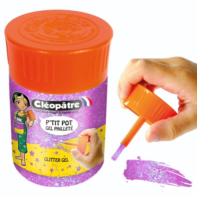 3134725024885-Cléopâtre - Gel Pailleté - Violet Néon - 50 ml - Effet Brillant--0