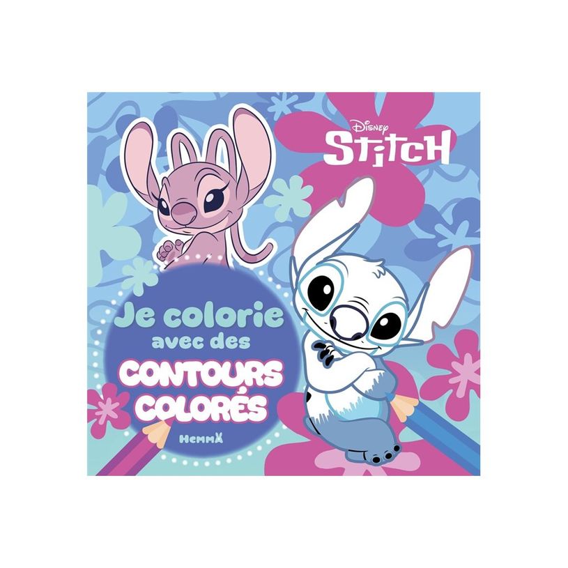9782508063480-Disney Stitch Je Colorie Avec des Contours Colores--0