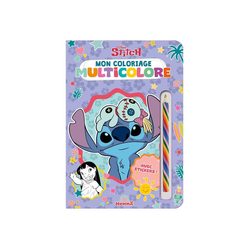 9782508061059-Mon coloriage multicolore - Avec stickers ! - Disney Stitch--0