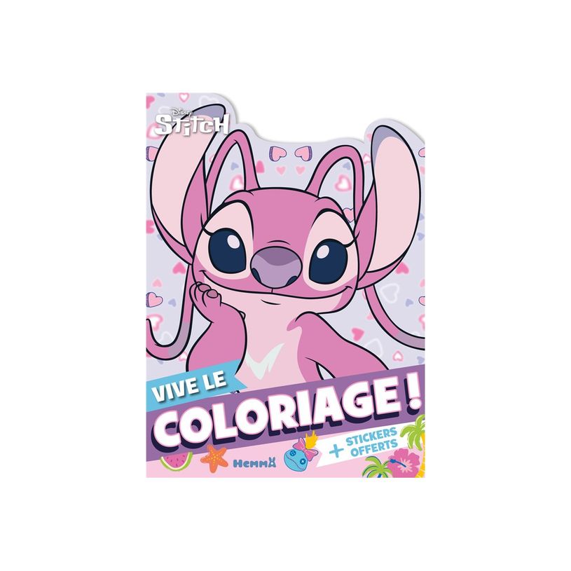 9782508061516-Vive le coloriage! (Angel) - + Stickers offerts - Disney Stitch - livre de coloriage / d'activités--0