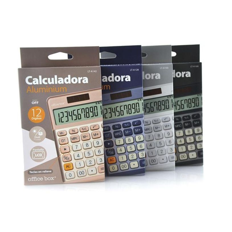 -Calculadora de sobremesa Aluminium – 12 dígitos – colores surtidos--0