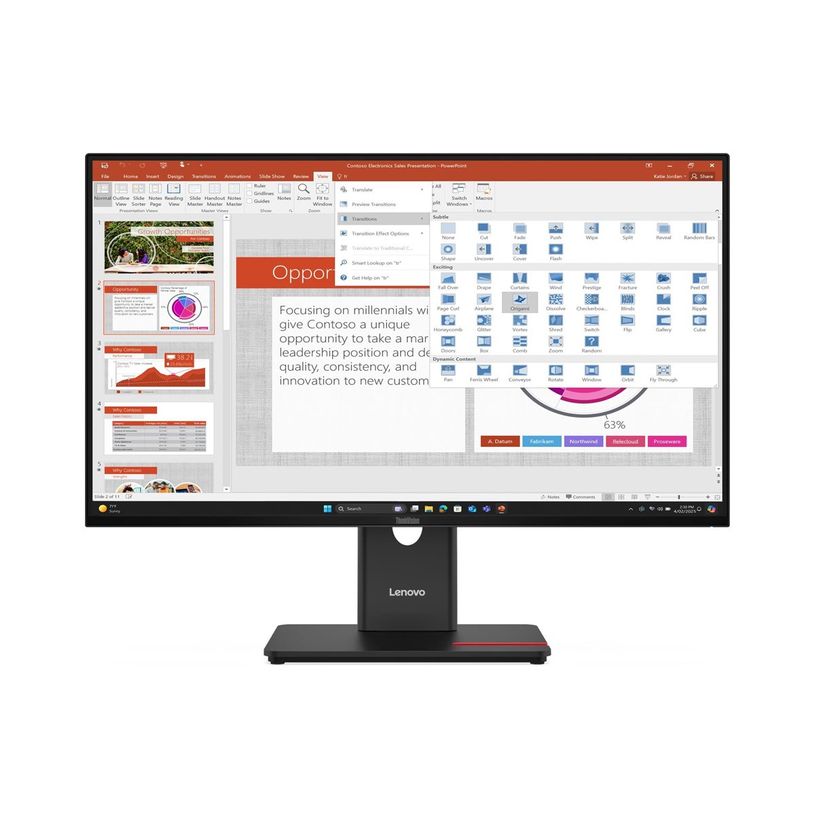 198155815652-Lenovo ThinkVision T27-40 - Écran LED FHD 27" - 120 Hz - IPS - 4 ms - HDMI, VGA, DisplayPo-P_405275039_5-0