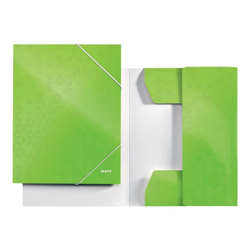 4002432123254-Leitz WOW - Chemise à 3 rabats - pour A4 (210 x 297 mm) - capacité : 250 feuilles - vert-P_405275188_3-1