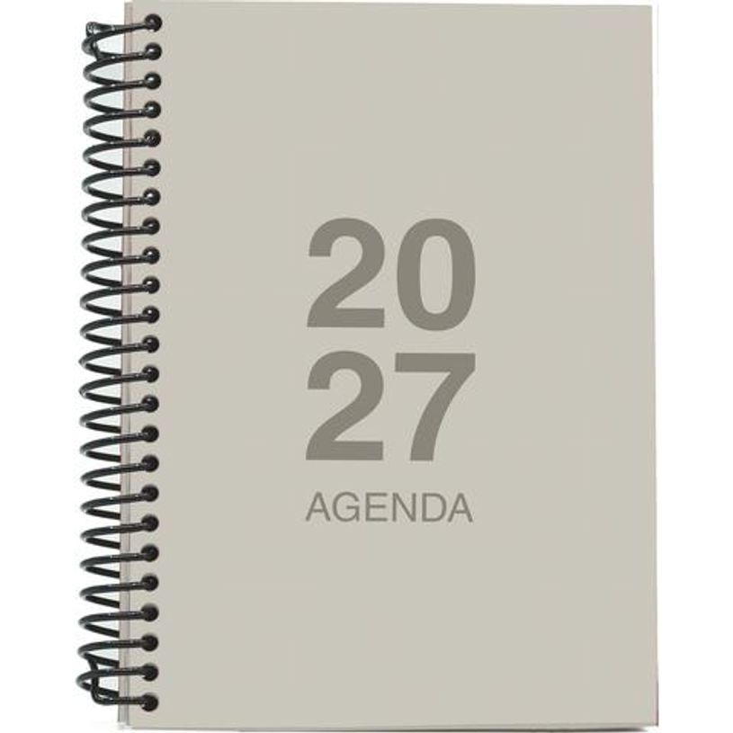 8435603323317-Agenda anual Mimbek 2027 A6 día por página tapa de polipropileno Gris--0