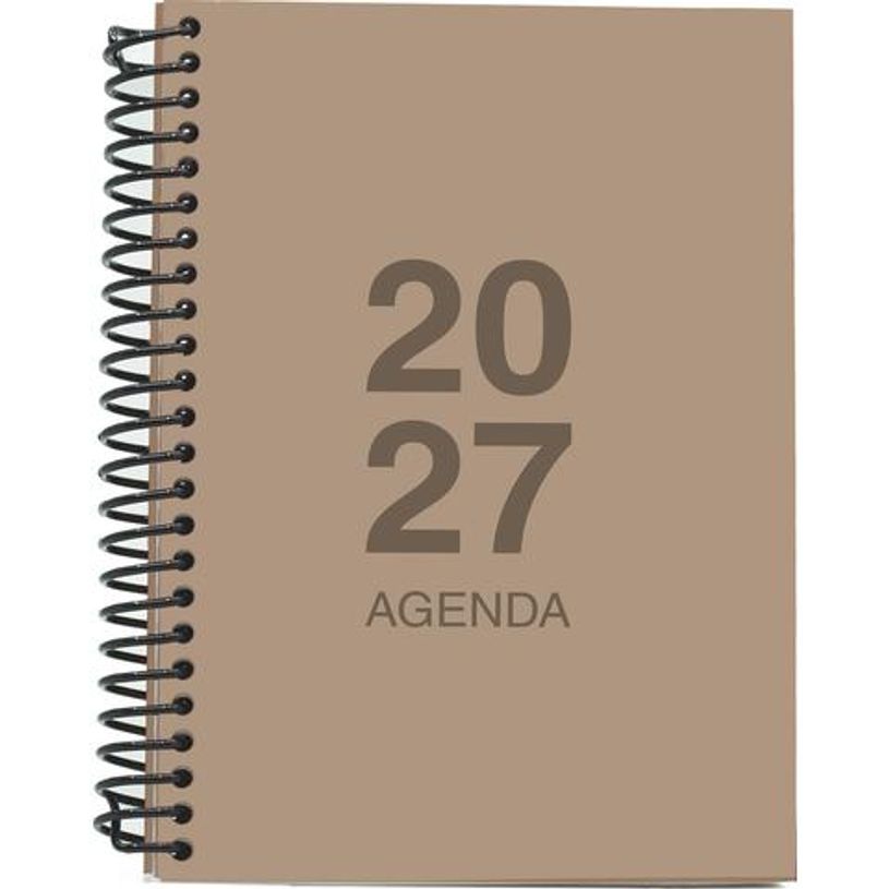8435603323324-Agenda anual Mimbek 2027 A6 día por página tapa de polipropileno Marrón Tierra--0
