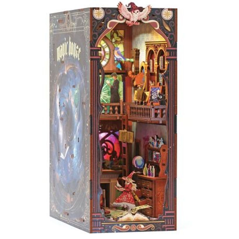 3532436510701-Graine Creative - Maquette 3D bois - Kit créatif book nook à assembler - Thème magie et fantasy--1
