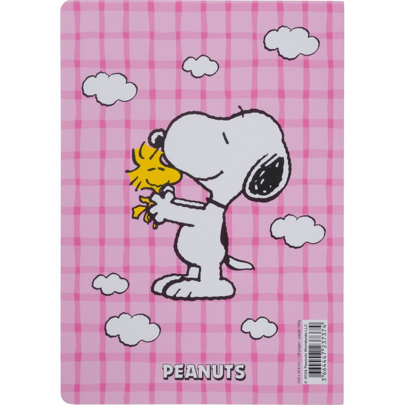 3664447237374-Peanuts - Carnet A5 Souple Ligné Illustré - Le Câlin - 128 Pages--1