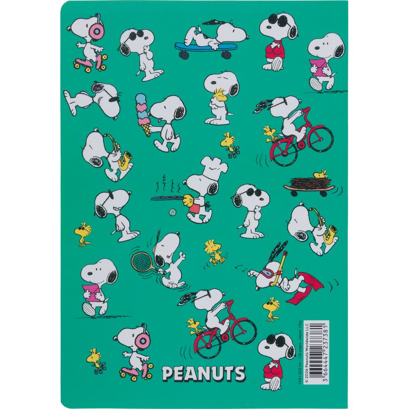 3664447237381-Peanuts - Carnet A5 Souple Ligné Illustré - All Over - 128 Pages--1