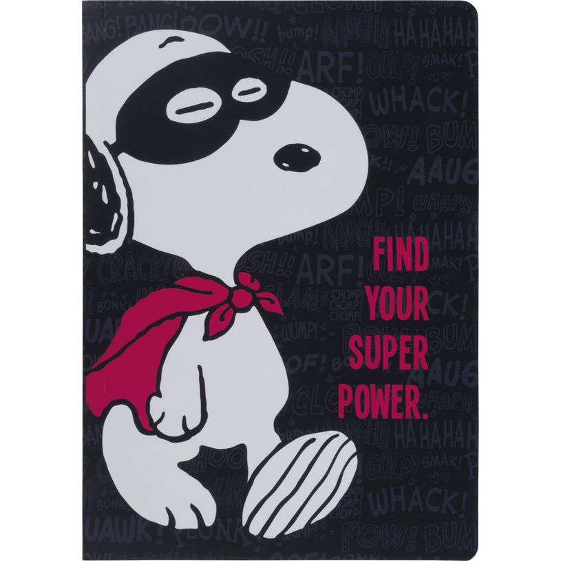 3664447237411-Peanuts - Carnet A5 Souple Ligné Illustré - Super-Héros - 128 Pages--1