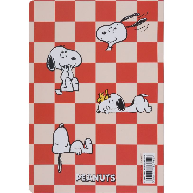 3664447237428-Peanuts - Carnet A5 Souple Ligné Illustré - Rires - 128 Pages--1