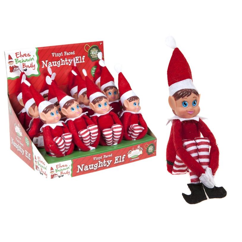 3701276510121-Elves Behavin' Badly - Lutin Farceur Elfie Fille - 30 cm--0