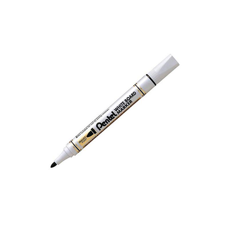 4902506074782-Pentel MW85 Marqueur tableau blanc noir - Pointe ogive 2,0 mm--0