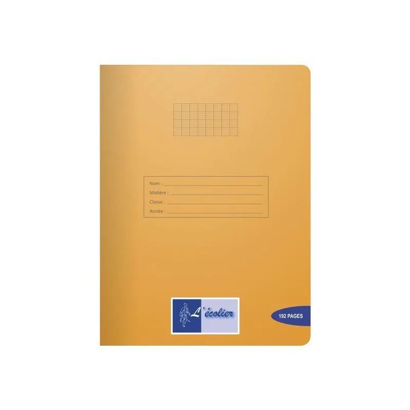 3700475446002-L'Écolier Cahier 24x32 192 pages Seyès PP 90g Orange--0