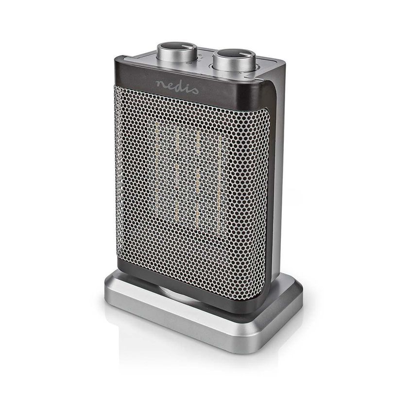 5412810404742-Nédis - Mini radiateur soufflant - céramique - 1000/1500 W - 2 modes de chauffe - Thermostat réglable - Rota--0