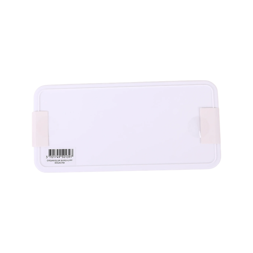 404052807684-Organiseur de Bureau PP Blanc Bambou - 26,7 x 13,1 x 8 cm--2
