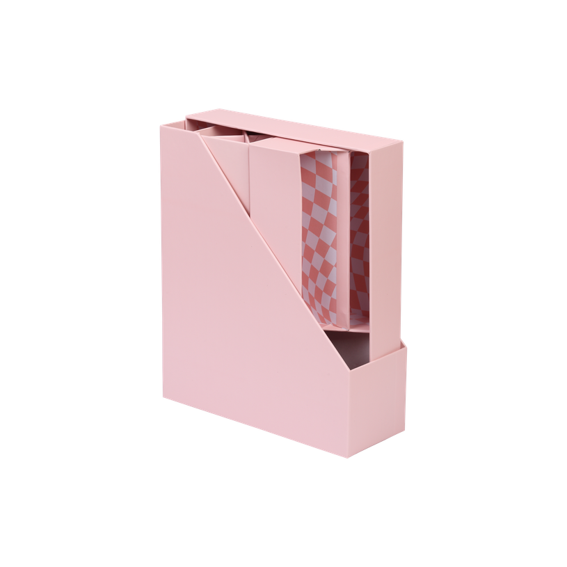 404052807783-Set de 4 Organiseurs Rose - Pot à Stylos - Porte-Magazines - Porte-Lettres--9
