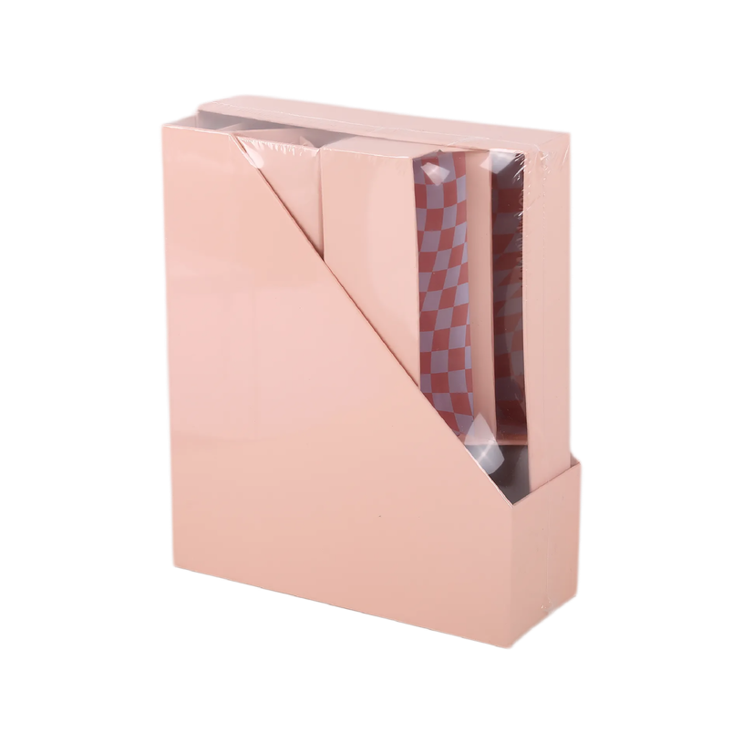 404052807783-Set de 4 Organiseurs Rose - Pot à Stylos - Porte-Magazines - Porte-Lettres--6