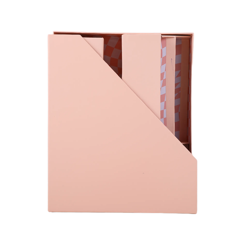 404052807783-Set de 4 Organiseurs Rose - Pot à Stylos - Porte-Magazines - Porte-Lettres--4