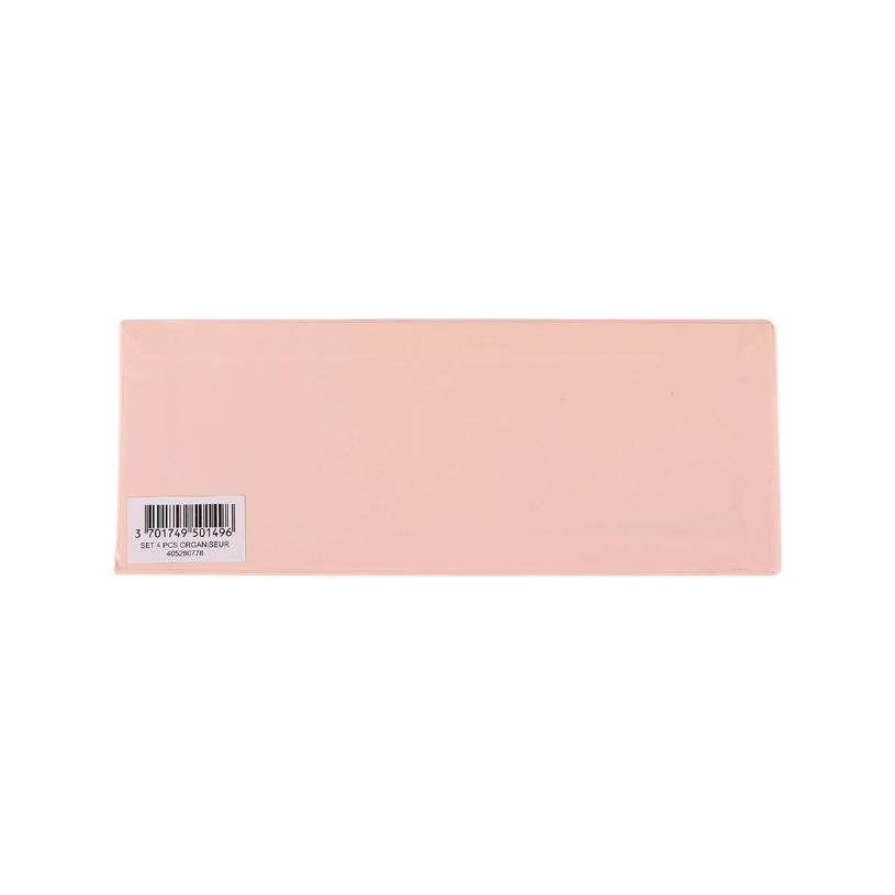 404052807783-Set de 4 Organiseurs Rose - Pot à Stylos - Porte-Magazines - Porte-Lettres--3
