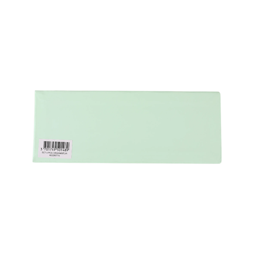 404052807790-Set de 4 Organiseurs Vert PP - Pot à Stylos - Porte-Magazines - Porte-Lettres--7