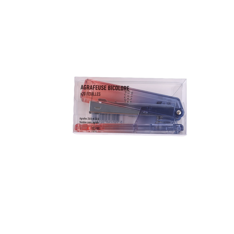 404052807868-Agrafeuse 20 Feuilles - 26/6 - 24/6 - Assortie - 12,9 x 3,4 x 6,4 cm--1