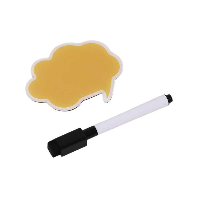 404052807967-Bloc Mémo Magnétique avec Marqueur Effaçable - Forme Nuage - 9 x 8 cm--0